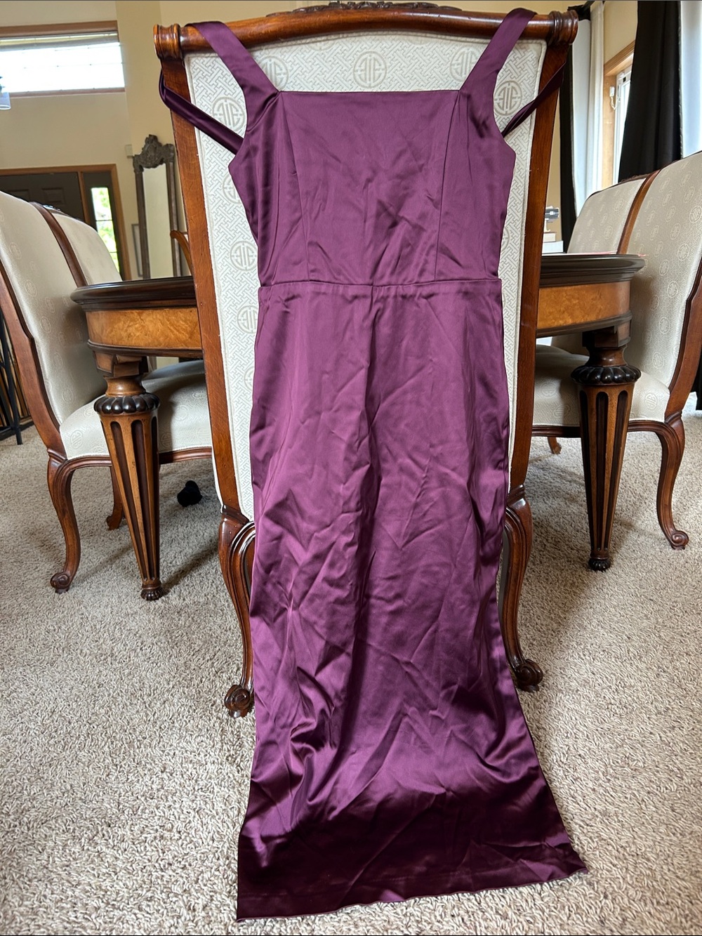 Abercrombie & Fitch Plum Satin Maxi Dress